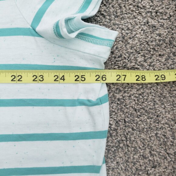 ***Women’s Talbots Plus Size 3X P Green  Striped Cotton Blend Blouse*** - Picture 5 of 9